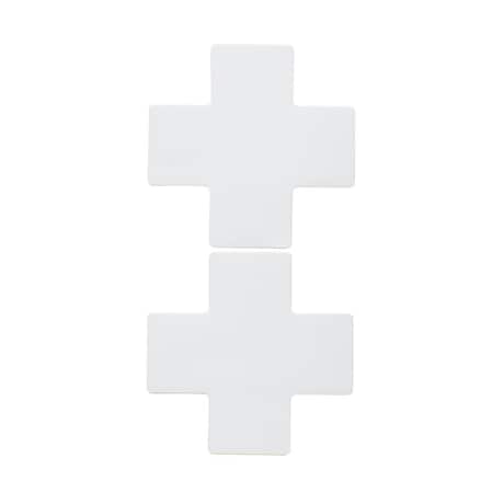 Brady Floor Marking Tape, Vinyl, 2 in W., 5 in L., 0.050 in Thickness, 20 PK 170021